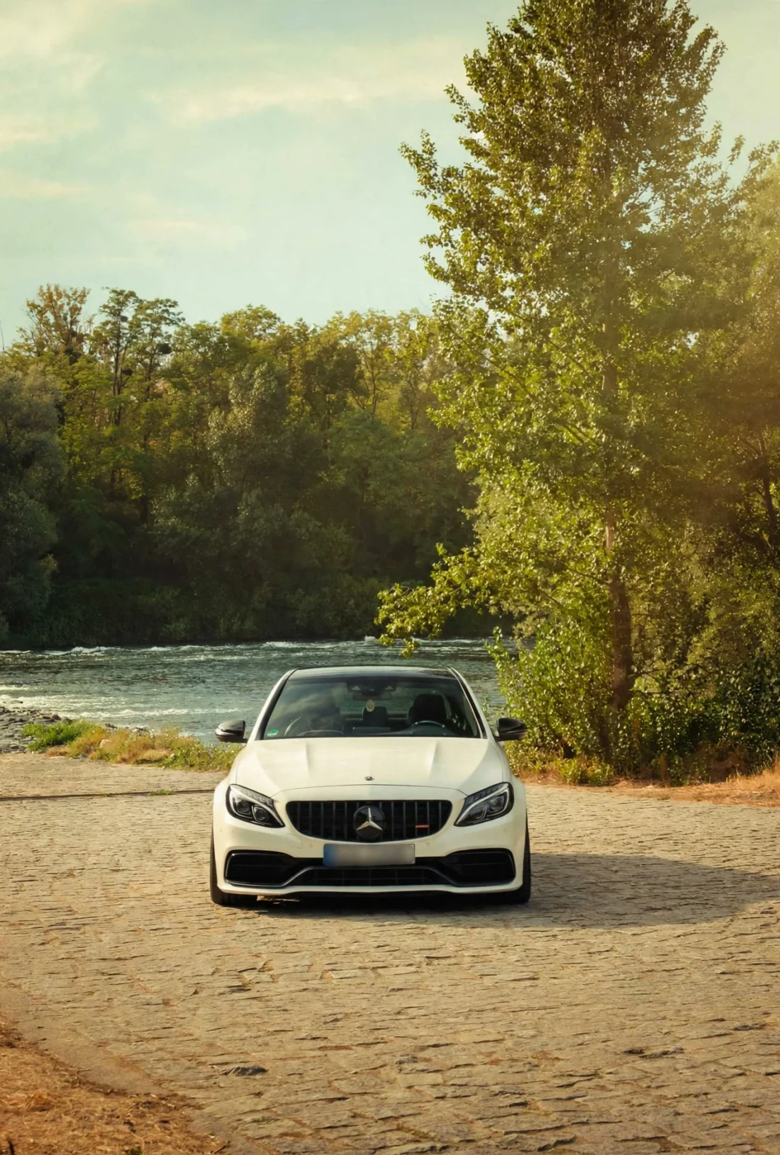 Mercedes-AMG C63 by the river