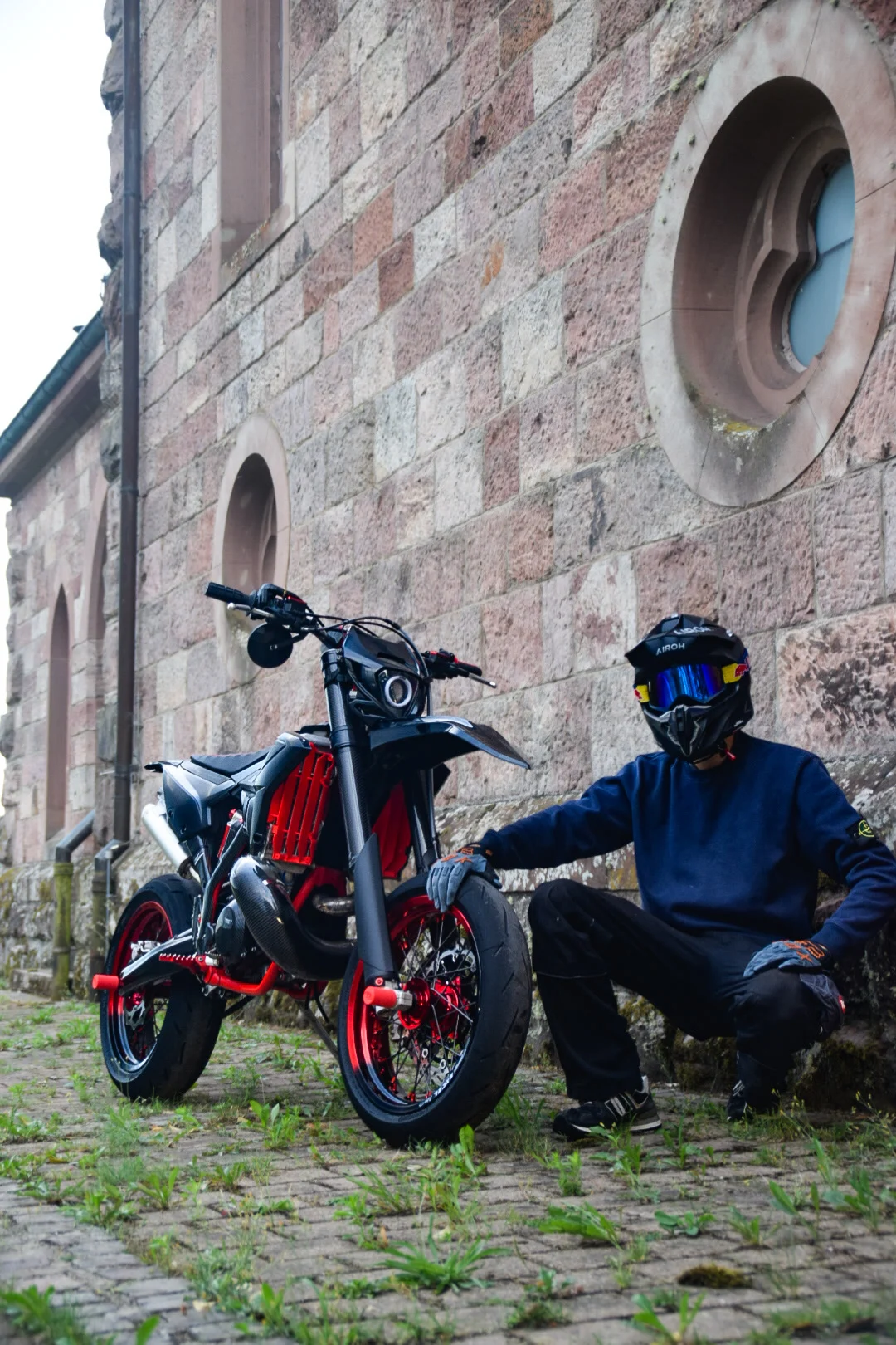 Red Spokes — Custom Supermoto