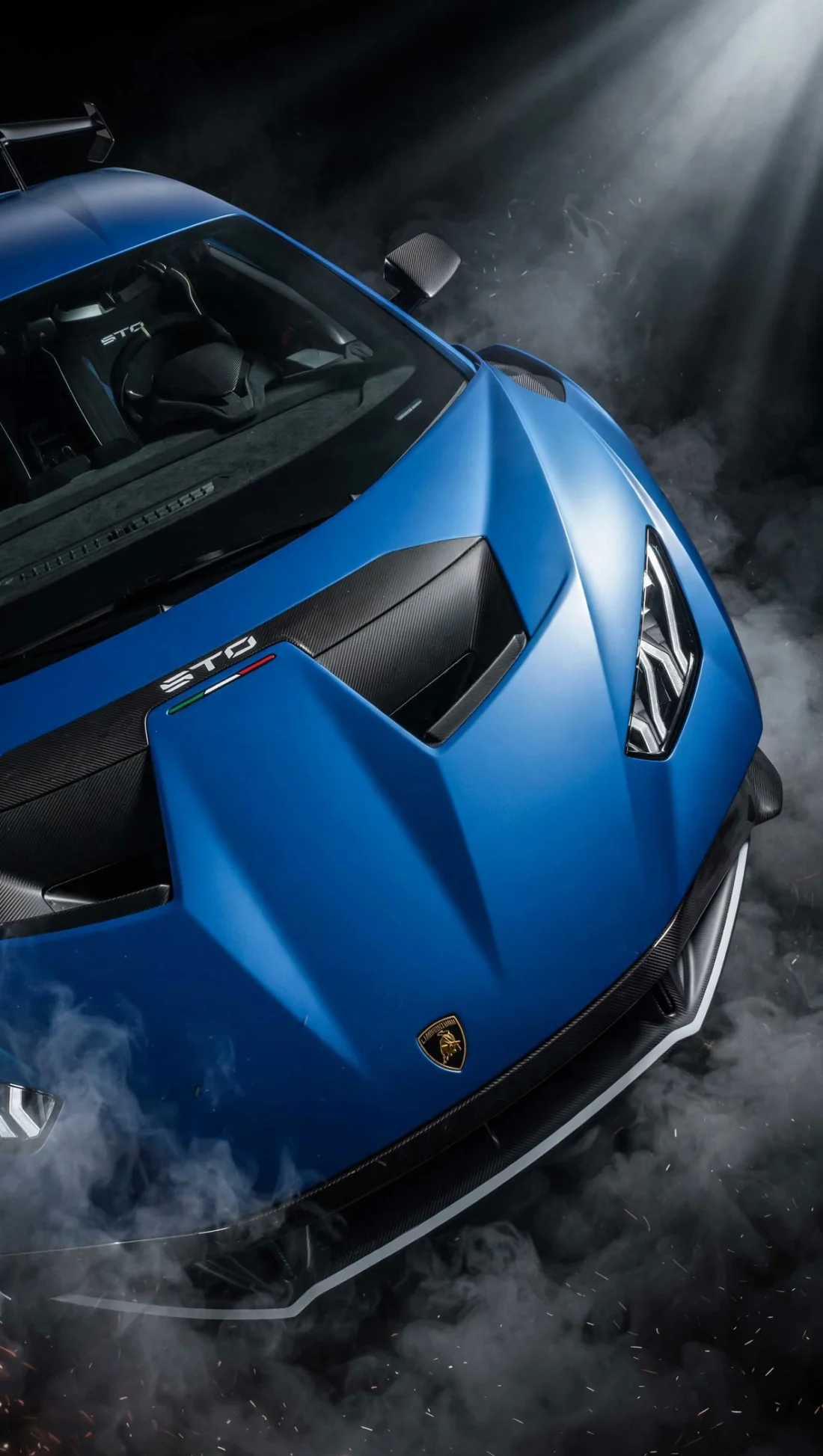 Lamborghini Huracán STO in studio smoke